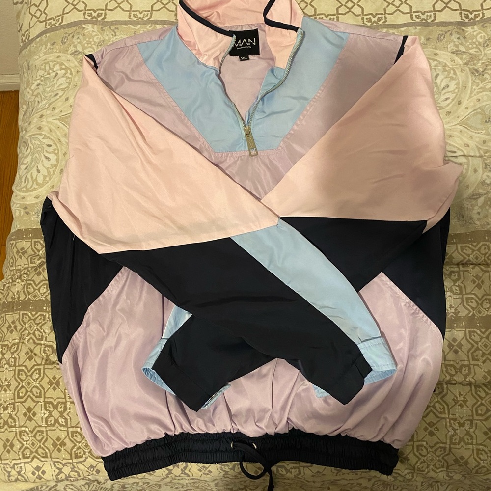 Multi Color Block BooHoo Windbreaker